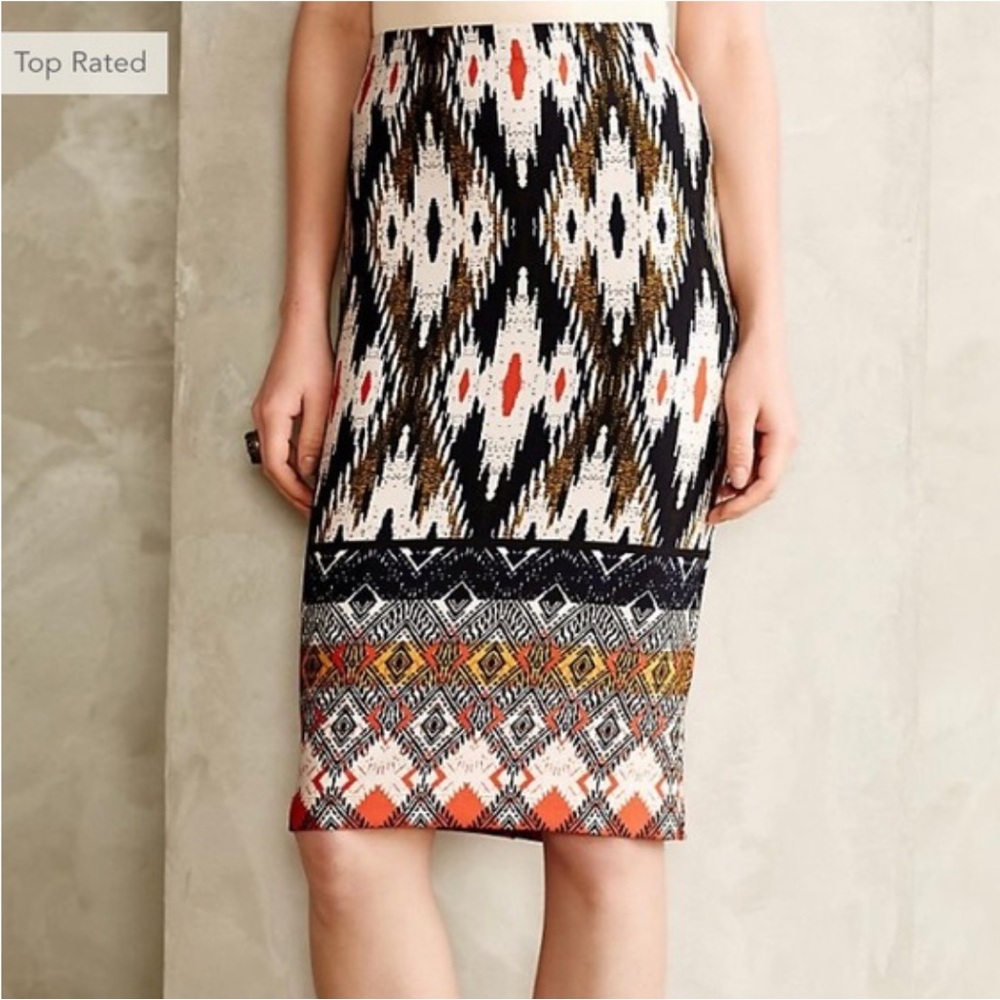 Anthropologie Maeve Igazu Pencil Skirt Bohemian Hippie Chic Womens Size Small - Picture 11 of 11